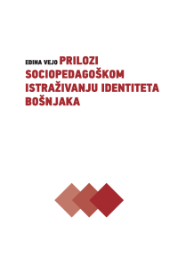 Prilozi sociopedagoškom istraživanju identiteta Bošnjaka